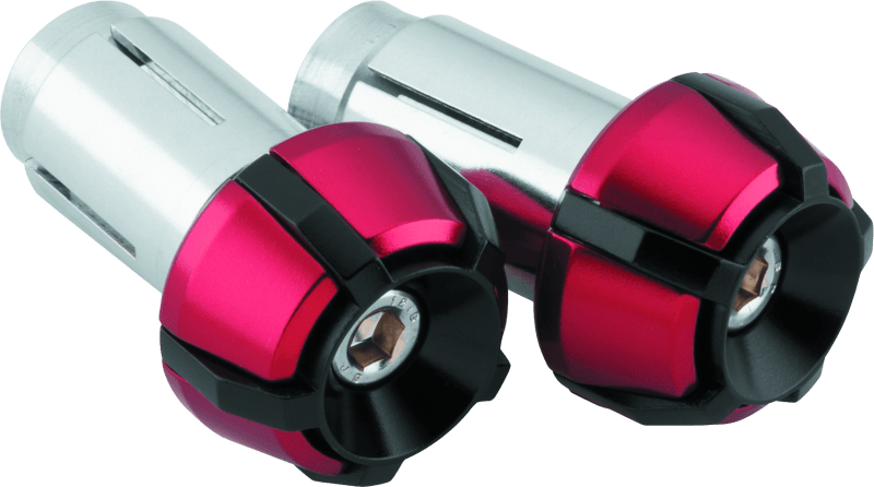 BikeMaster Anti-Vibration Bar Ends - Black/Red - Powersports Haven