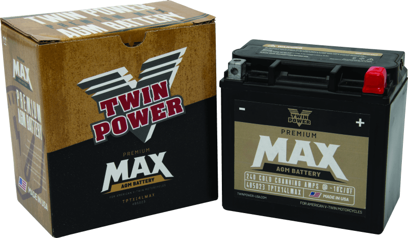 Twin Power GYZ-16HL Premium MAX Battery Replaces H-D 65958-04 Made in USA 240 CCA - Powersports Haven