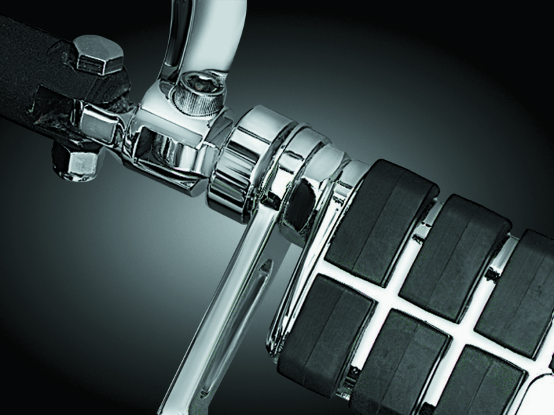 Kuryakyn 1-1/4in Stirrup Heel Rest Extenders Chrome - Powersports Haven