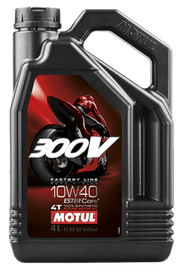 Motul 4L Synthetic-ester 300V Factory Line Road Racing 10W40 - Powersports Haven