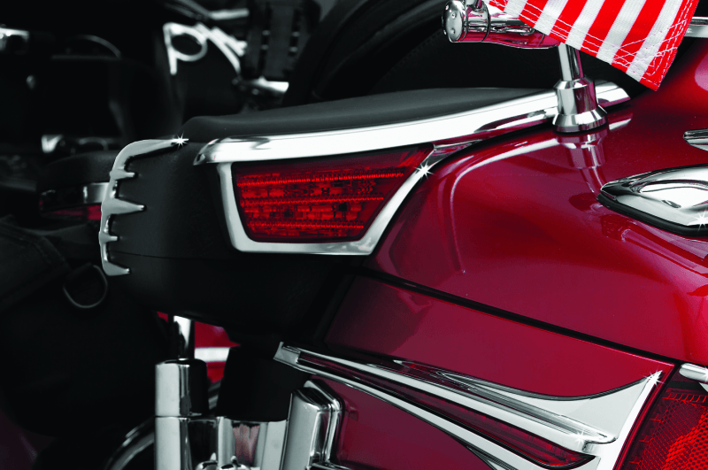 Kuryakyn L.E.D. Passenger Armrest Trim With Turn Signal 06-17 GL1800 Chrome - Powersports Haven