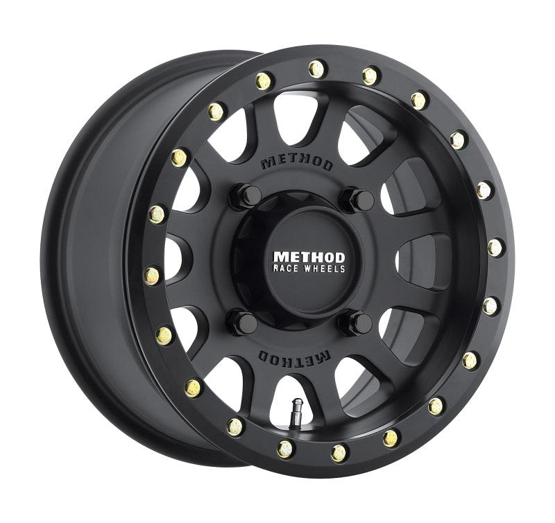Method MR401 UTV Beadlock 14x7 / 4+3/13mm Offset / 4x156 / 132mm CB Matte Black Wheel - Powersports Haven