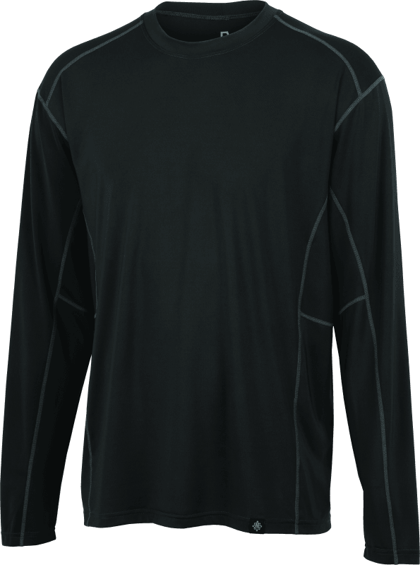 FIRSTGEAR Base Layer Shirt Lightweight Long-Sleeve Dark Grey - Large - Powersports Haven