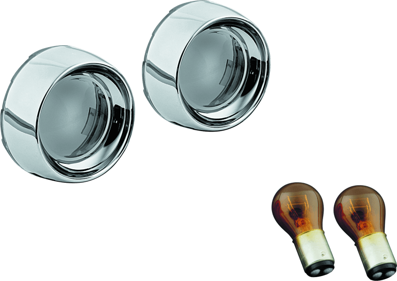 Kuryakyn Deep Dish Bezels With Smoke Lenses Red Light - Powersports Haven