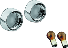 Load image into Gallery viewer, Kuryakyn Deep Dish Bezels With Smoke Lenses Red Light - Powersports Haven