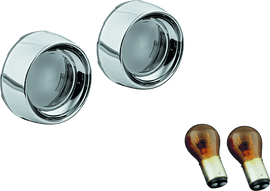 Kuryakyn Deep Dish Bezels With Smoke Lenses Red Light - Powersports Haven