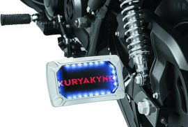 Kuryakyn Nova Curved Horizontal Mount Side License Plate Holder Chrome - Powersports Haven