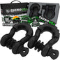 Rhino USA 3/4In D-Ring Shackle Set, Pack Of 2 (Black) - Powersports Haven