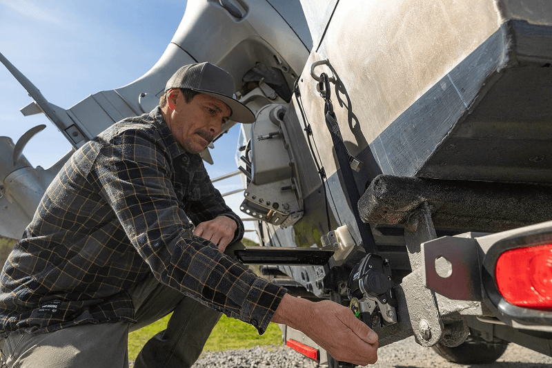 Rhino USA Retractable Transom Straps (2 Pack-Black) - Powersports Haven