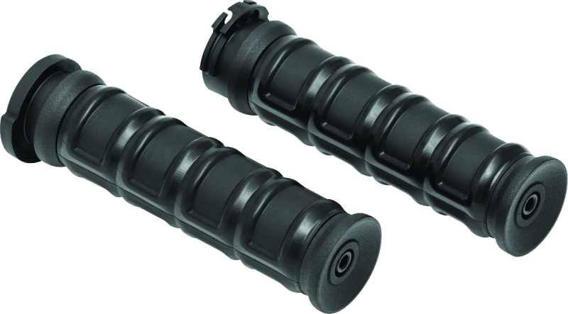 Kuryakyn Dillinger Grips Dual Cable Satin Black - Powersports Haven