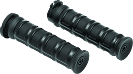 Kuryakyn Dillinger Grips Dual Cable Satin Black - Powersports Haven