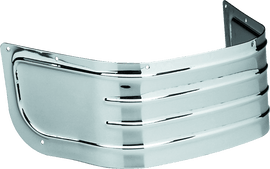 Bikers Choice 80-13 FLH 86-06 FLST Chrome Ribbed Fender Skirt - Powersports Haven