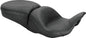 Mustang 08-21 Harley Electra Glide, Rd Glide, Rd King, Str Glide Lowdown Touring 1PC Seat - Black - Powersports Haven