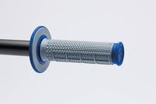 Load image into Gallery viewer, Renthal MX Dual Compound Grips Tapered 1/2 Waffle - Grey/ Blue - Powersports Haven