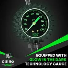 Load image into Gallery viewer, Rhino USA 100 Psi Analog Tire Inflator Gauge - Powersports Haven