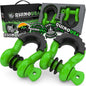 Rhino USA 3/4In D-Ring Shackle Set (2-Pack)(Green) - Powersports Haven