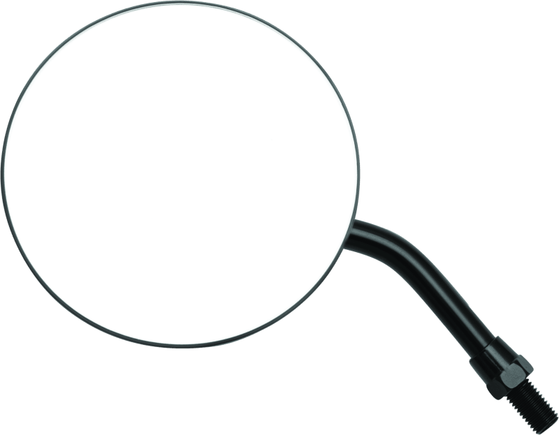 BikeMaster 4in Adjustable Round Mirror 10mm - Each - Black - Powersports Haven