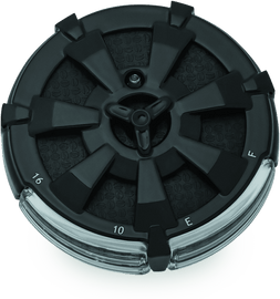 Kuryakyn Alley Cat Fuel & Battery Gauge Gloss Black - Powersports Haven