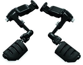 Kuryakyn Ergo III Adjustable Mount With Trident Dually ISO Pegs Gloss Black - Powersports Haven