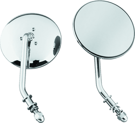 Bikers Choice 65-Up Chrome 4 Inch Round Short Stem Mirror Right Custom - Powersports Haven