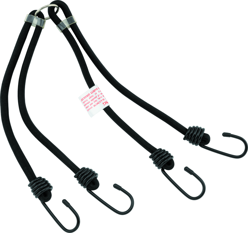 BikeMaster 24in Heavy Duty 4-Hook Bungee - Black - Powersports Haven
