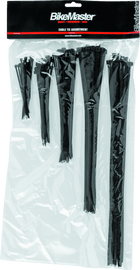 BikeMaster Assorted Cable Ties (Pack of 100) - Black - Powersports Haven