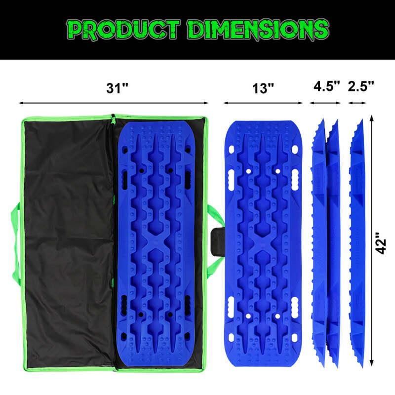 Rhino USA Recovery Traction Boards - Blue (Pair) - Powersports Haven