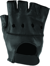 Kuryakyn Leather By River Road Hollister Shorty Gloves Black - Medium - Powersports Haven