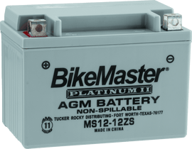BikeMaster AGM Battery - MS12-12ZS - Powersports Haven