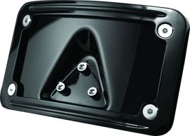 Kuryakyn Curved Laydown License Plate Frame Gloss Black - Powersports Haven