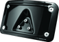 Kuryakyn Curved Laydown License Plate Frame Gloss Black - Powersports Haven