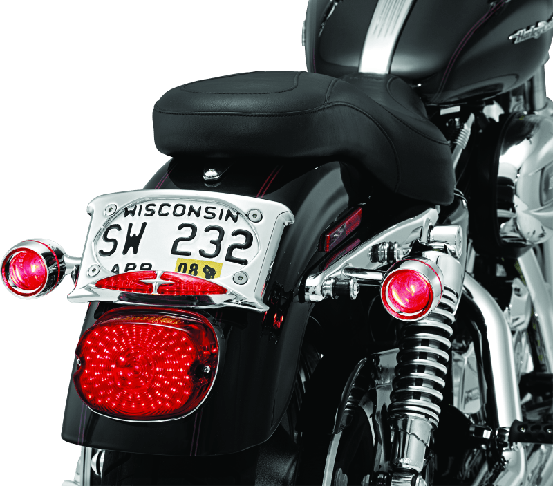 Kuryakyn Deep Dish Bezel With Red Lens Chrome - Powersports Haven