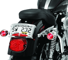 Kuryakyn Deep Dish Bezel With Red Lens Chrome - Powersports Haven