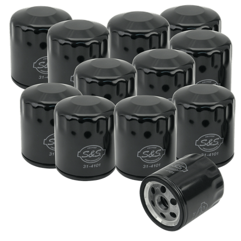 S&S Cycle Sportster/Evolution Models Black Oil Filters - 12 Pack - Powersports Haven