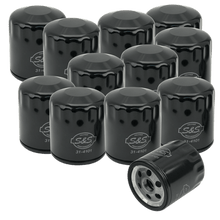 Load image into Gallery viewer, S&amp;S Cycle Sportster/Evolution Models Black Oil Filters - 12 Pack - Powersports Haven
