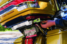 Load image into Gallery viewer, Kuryakyn Relocator For Tour-Pak 14-Up Touring Models Black - Powersports Haven