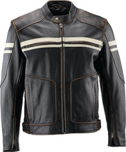 Load image into Gallery viewer, Kuryakyn Leather By River Road Hoodlum Vintage Leather Jacket Black - Medium - Powersports Haven