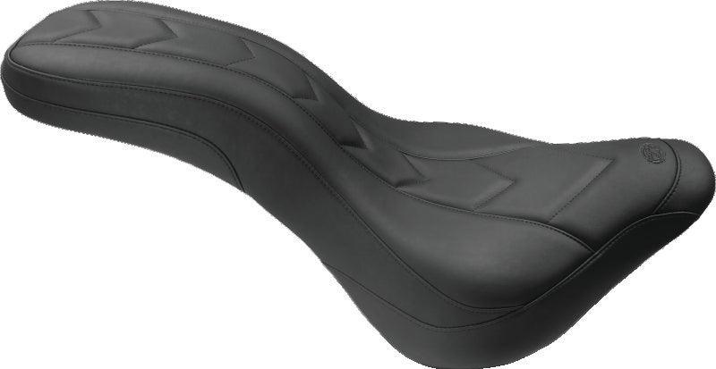 Mustang 11-19 Kawasaki Vulcan 1700, Vaquero Std Touring 1PC Seat w/Driver Backrest - Black - Powersports Haven