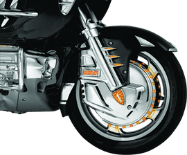 Kuryakyn Brake Rotor Cover Honda 01-17 GL1800 Chrome - Powersports Haven