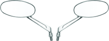 Load image into Gallery viewer, BikeMaster Oval Mirror Machined Arm w/10mm/Yam 10mm/HD Adapters - Pair - Chrome - Powersports Haven