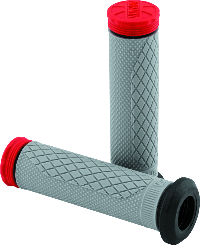 ProTaper Tri Density Full Diamond ATV Grips - Red - Powersports Haven
