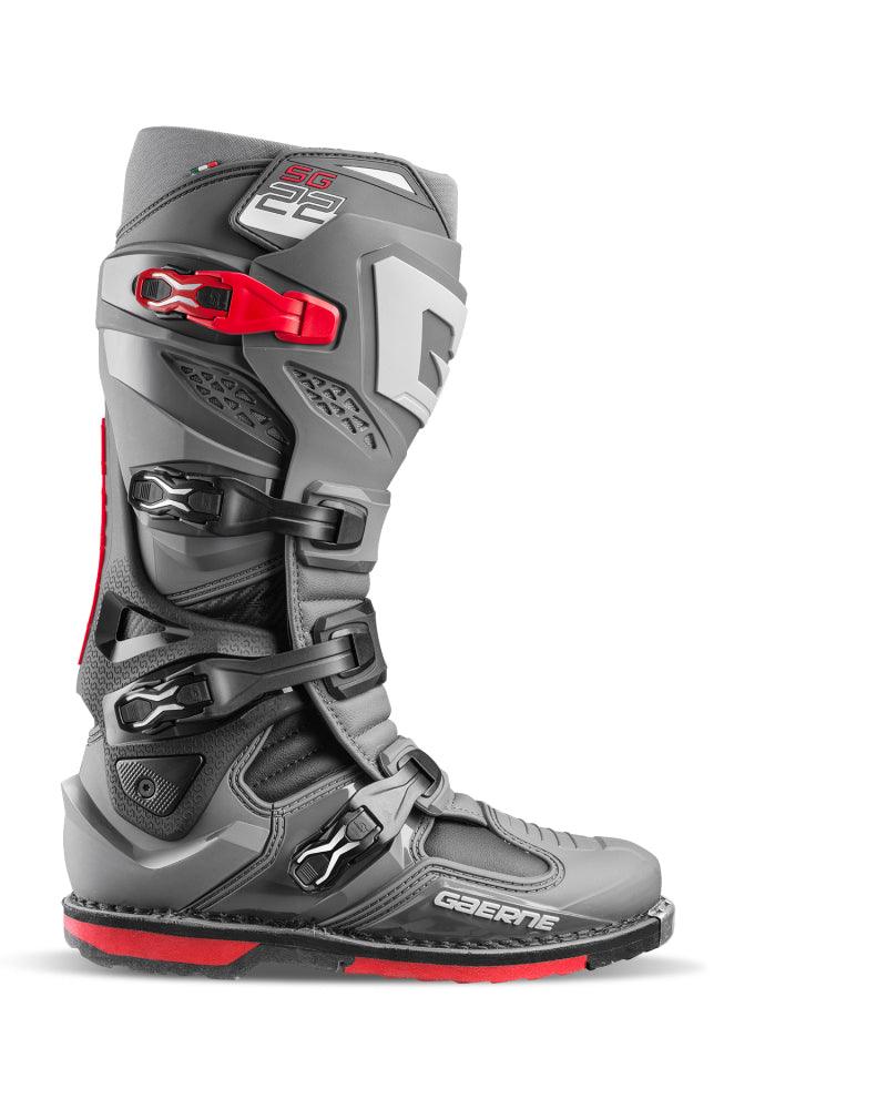 Gaerne SG22 Boot Anthracite/ Black/Red Size - 10.5 - Powersports Haven