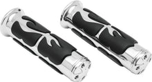 Load image into Gallery viewer, Kuryakyn ISO Flame Grips Metric Universal 1inch Chrome - Powersports Haven