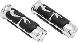 Kuryakyn ISO Flame Grips Metric Universal 1inch Chrome - Powersports Haven