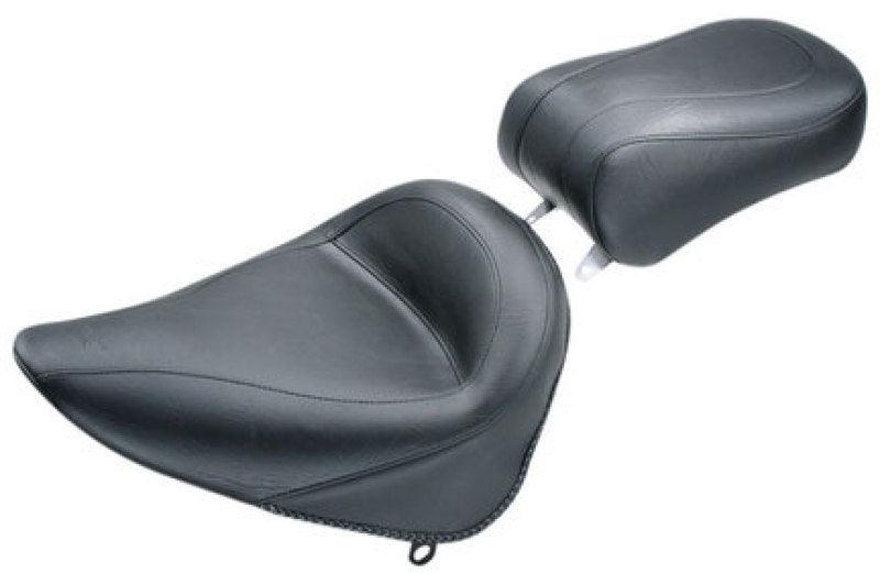 Mustang 84-06 Harley Standard Rear Tire Standard Touring Passenger Seat - Black - Powersports Haven