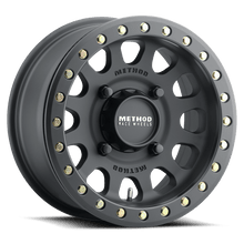 Load image into Gallery viewer, Method MR401 UTV Beadlock 15x7 / 5+2/38mm Offset / 4x136 / 106mm CB Matte Black Wheel - Powersports Haven