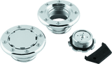 Kuryakyn Flush Mount Gas Caps Non-Vented Chrome