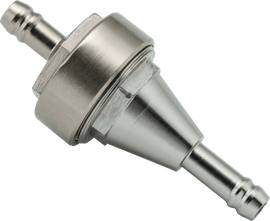 BikeMaster 1/4in Inline Fuel Filter - Titanium - Powersports Haven