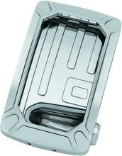 Load image into Gallery viewer, Kuryakyn Nova Curved Vertical Mount Side License Plate Holder Chrome - Powersports Haven
