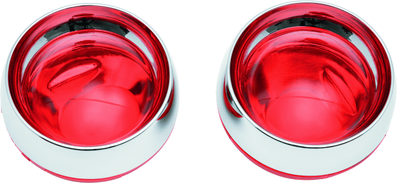 Kuryakyn Deep Dish Bezels With Red Lenses - Powersports Haven